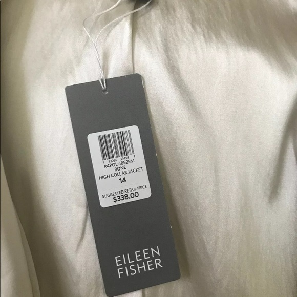Eileen Fisher Jacket Polished Stretch Ramie Sz 14 - Picture 3 of 7